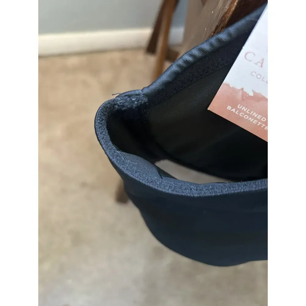 Cacique New w/ Tags 38G Bra Unlined Balconette The Modern Collection Black52.95